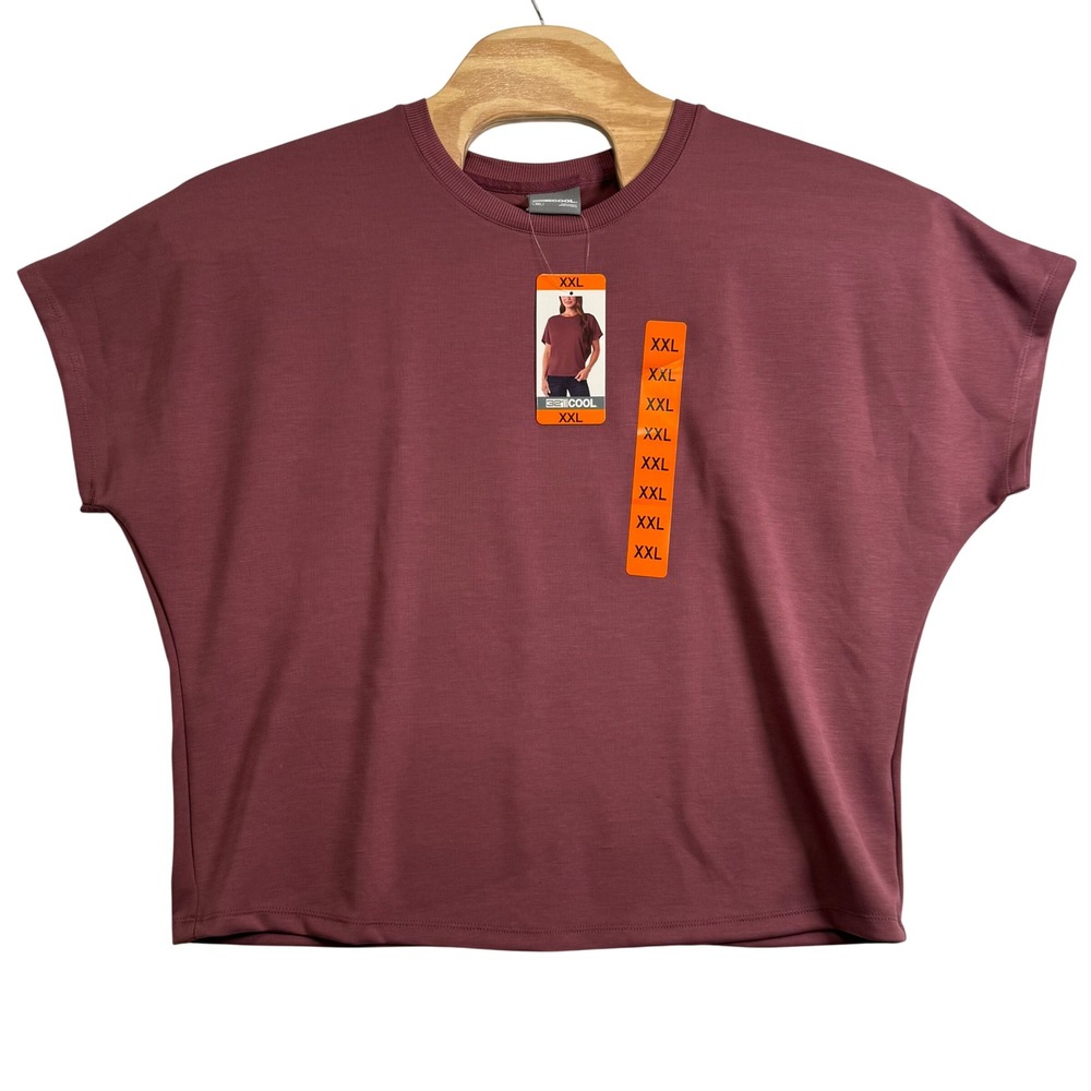 32 Degrees Women XXL T-Shirt Short Sleeve Relaxed Fit Boxy Athleisure Top Sporty